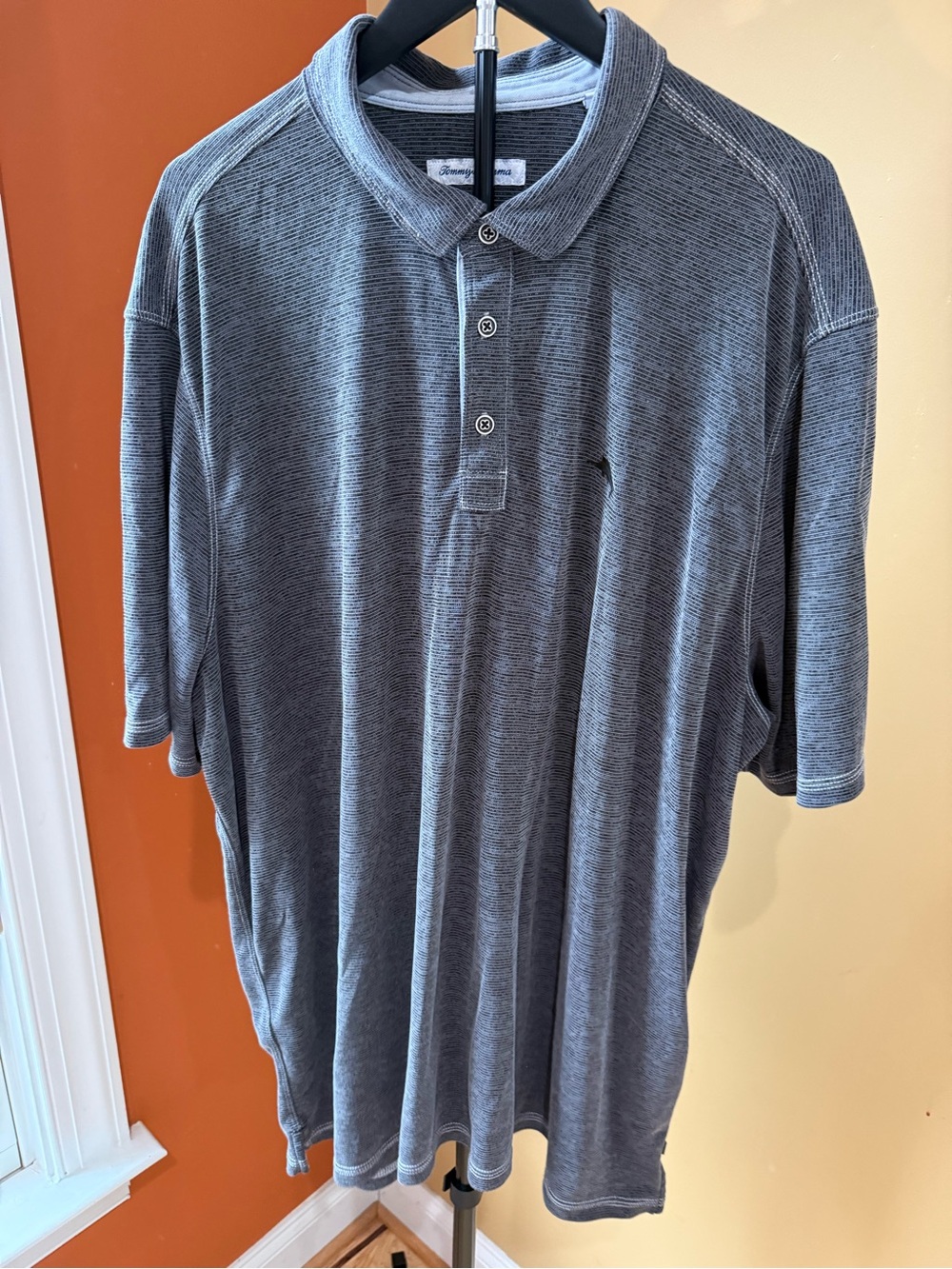 Tommy Bahama Heathered Charcoal Polo